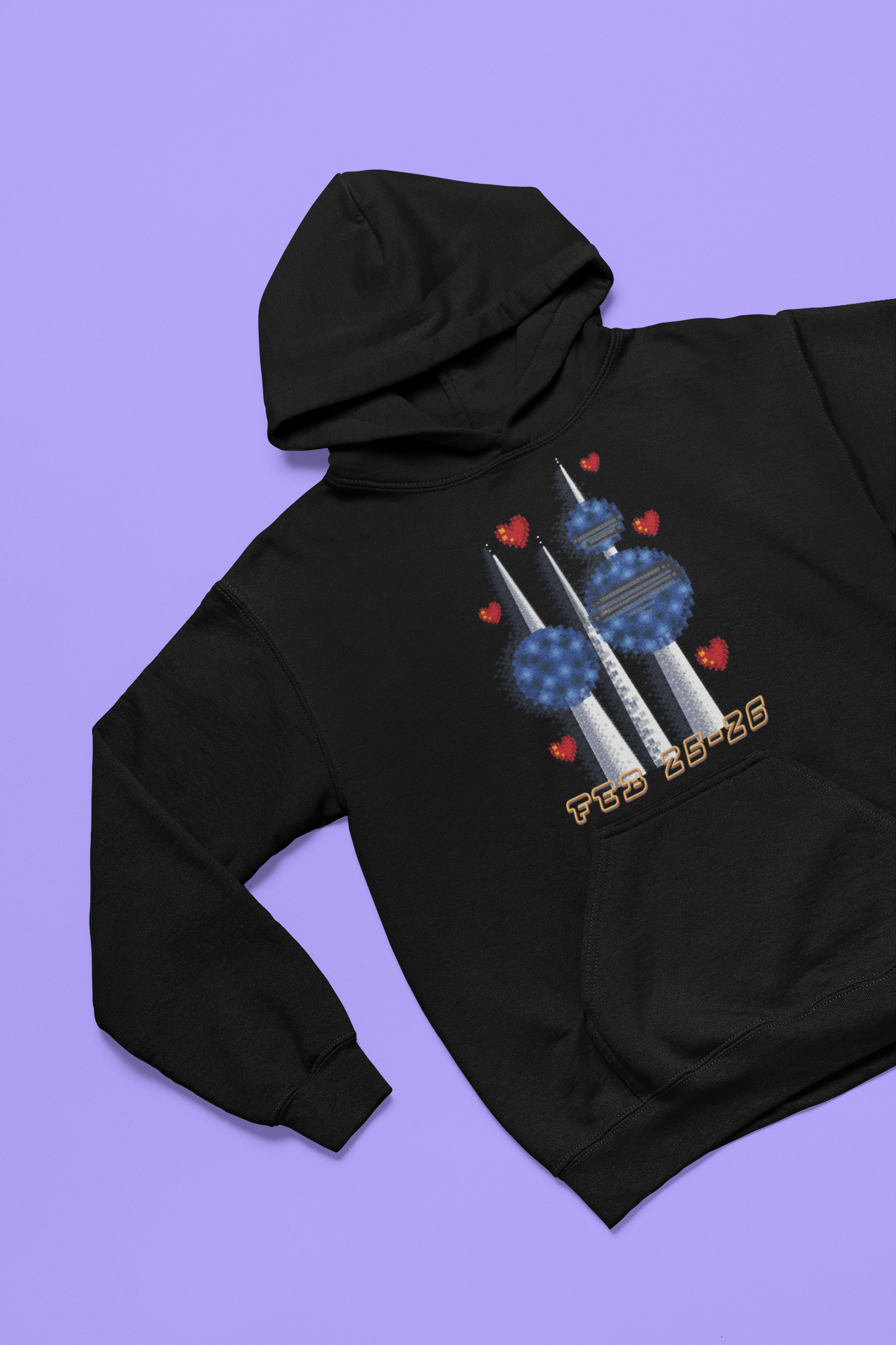 Pixel towers hoodie