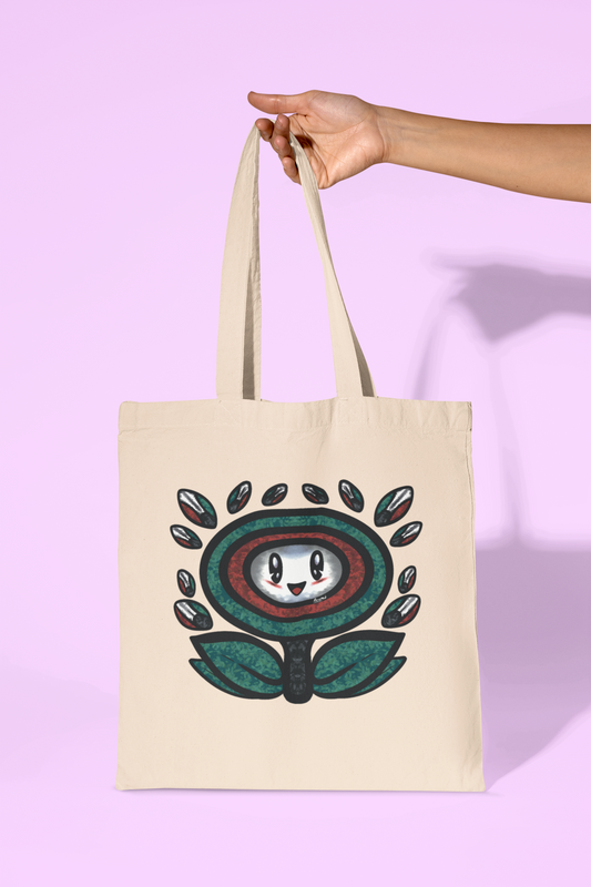 Super flower Kuwaiti themed tote bag