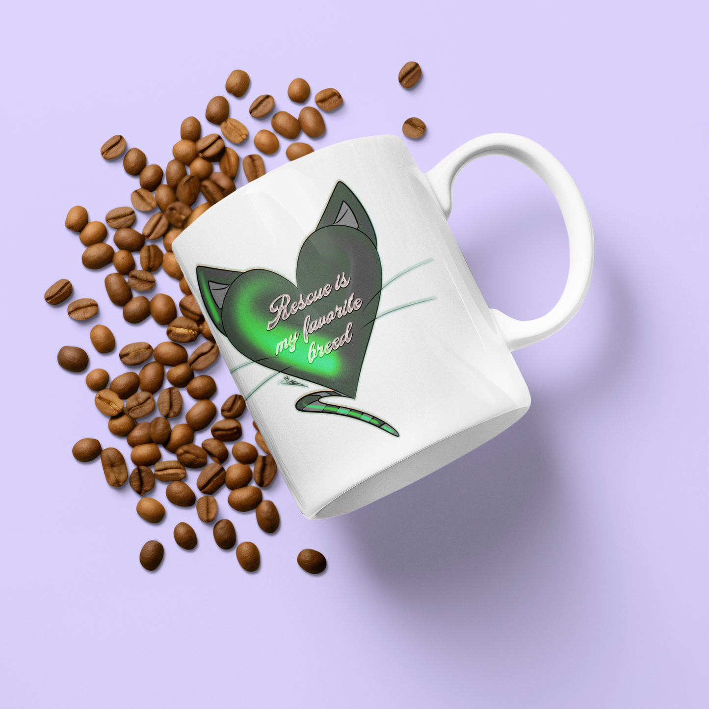 Cat love mug
